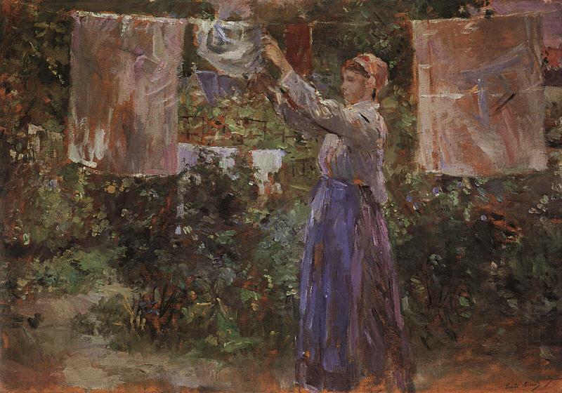 Berthe Morisot Peasant Hanging out the Washing china oil painting image